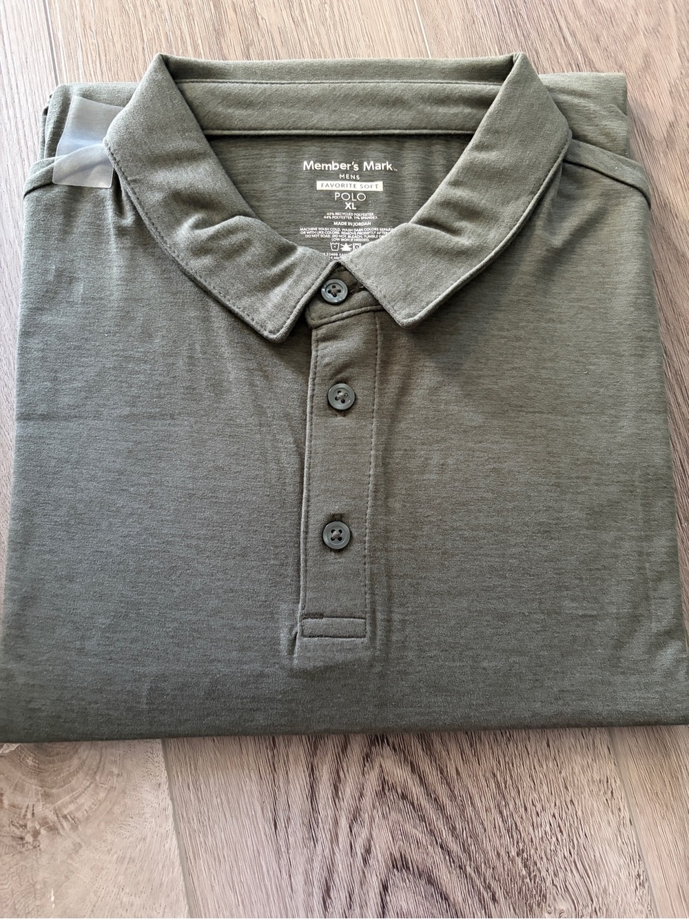 Members Mark Men's Olive Green Polo Shirt Size XL